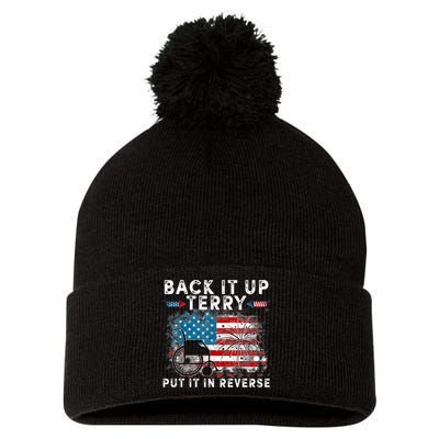 Back It Up Terry Put It In Reverse Firework 4th Of July Pom Pom 12in Knit Beanie