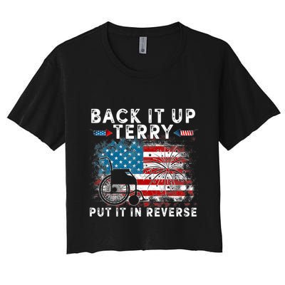 Back It Up Terry Put It In Reverse Firework 4th Of July Crop Top