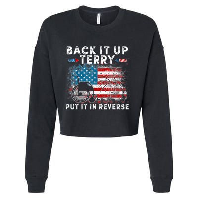 Back It Up Terry Put It In Reverse Firework 4th Of July Cropped Pullover Crew