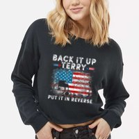 Back It Up Terry Put It In Reverse Firework 4th Of July Cropped Pullover Crew