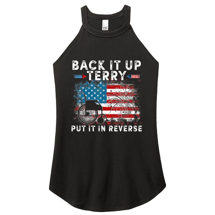 Back It Up Terry Put It In Reverse Firework 4th Of July Women's Perfect Tri Rocker Tank
