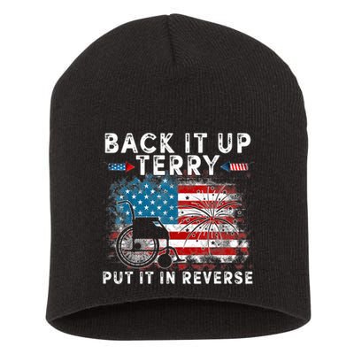 Back It Up Terry Put It In Reverse Firework 4th Of July Short Acrylic Beanie