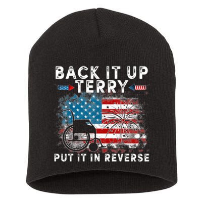 Back It Up Terry Put It In Reverse Firework 4th Of July Short Acrylic Beanie