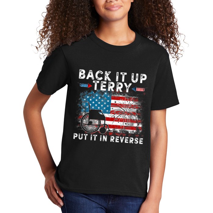 Back It Up Terry Put It In Reverse Firework 4th Of July Kids T-Shirt
