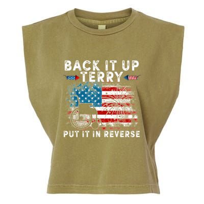 Back It Up Terry Put It In Reverse Firework 4th Of July Garment-Dyed Women's Muscle Tee