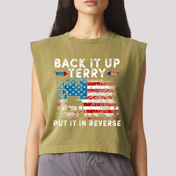 Back It Up Terry Put It In Reverse Firework 4th Of July Garment-Dyed Women's Muscle Tee