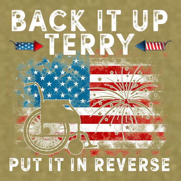 Back It Up Terry Put It In Reverse Firework 4th Of July Garment-Dyed Women's Muscle Tee