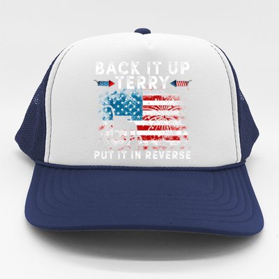 Back It Up Terry Put It In Reverse Firework 4th Of July Trucker Hat