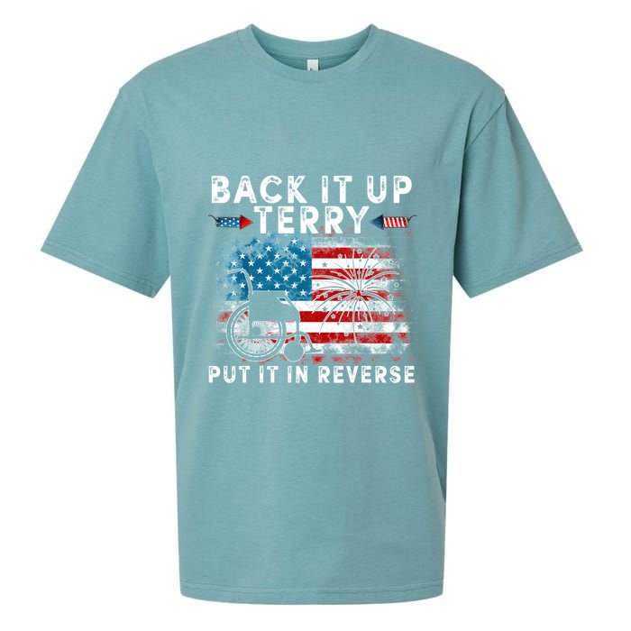 Back It Up Terry Put It In Reverse Firework 4th Of July Sueded Cloud Jersey T-Shirt