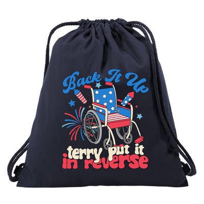 Back It Up Terry Put It In Reverse Firework 4th Drawstring Bag
