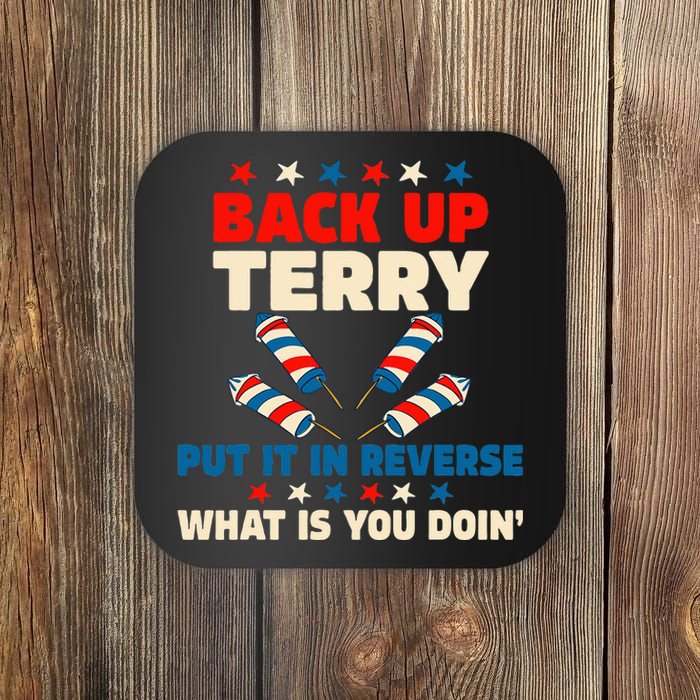 Back It Up Terry Put It In Reverse July 4th Fireworks Terry Coaster