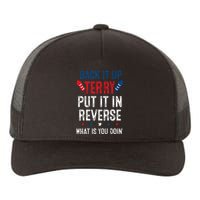 Back It Up Terry Put It In Reverse Fireworks Fun 4th Of July Yupoong Adult 5-Panel Trucker Hat