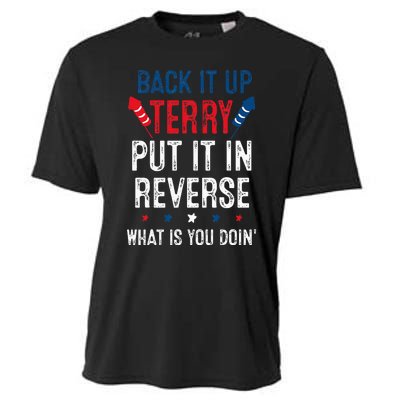 Back It Up Terry Put It In Reverse Fireworks Fun 4th Of July Cooling Performance Crew T-Shirt