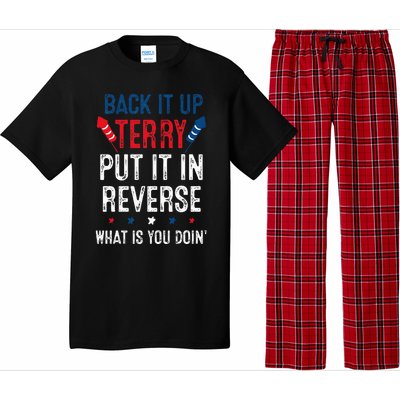 Back It Up Terry Put It In Reverse Fireworks Fun 4th Of July Pajama Set