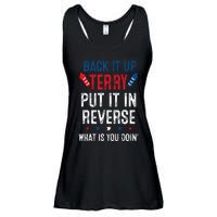 Back It Up Terry Put It In Reverse Fireworks Fun 4th Of July Ladies Essential Flowy Tank