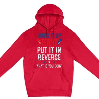 Back It Up Terry Put It In Reverse Fireworks Fun 4th Of July Premium Pullover Hoodie