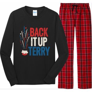 Back It Up Terry 4th Of July Funny Back It Up Terry Long Sleeve Pajama Set