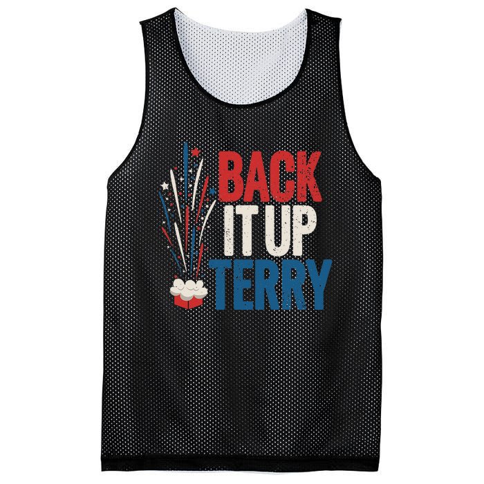 Back It Up Terry 4th Of July Funny Back It Up Terry Mesh Reversible Basketball Jersey Tank