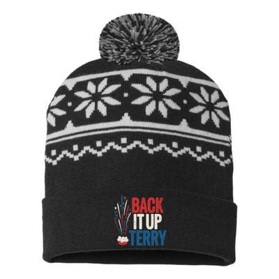 Back It Up Terry 4th Of July Funny Back It Up Terry USA-Made Snowflake Beanie