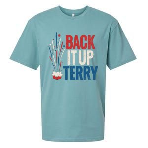 Back It Up Terry 4th Of July Funny Back It Up Terry Sueded Cloud Jersey T-Shirt