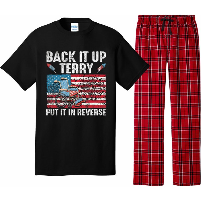 Back It Up Terry Put It In Reverse Firework Flag 4th Of July Pajama Set