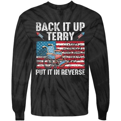 Back It Up Terry Put It In Reverse Firework Flag 4th Of July Tie-Dye Long Sleeve Shirt