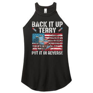 Back It Up Terry Put It In Reverse Firework Flag 4th Of July Women's Perfect Tri Rocker Tank