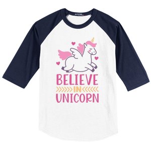 Believe In Unicorn Baseball Sleeve Shirt