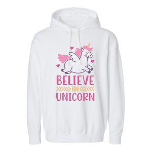 Believe In Unicorn Garment-Dyed Fleece Hoodie