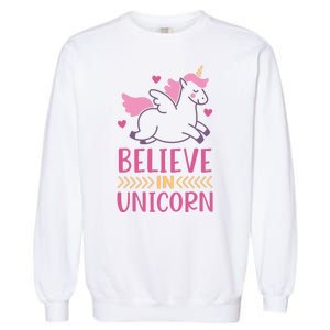 Believe In Unicorn Garment-Dyed Sweatshirt