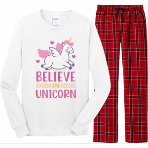 Believe In Unicorn Long Sleeve Pajama Set