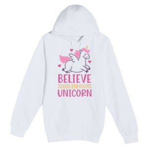 Believe In Unicorn Premium Pullover Hoodie