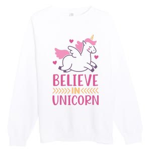 Believe In Unicorn Premium Crewneck Sweatshirt