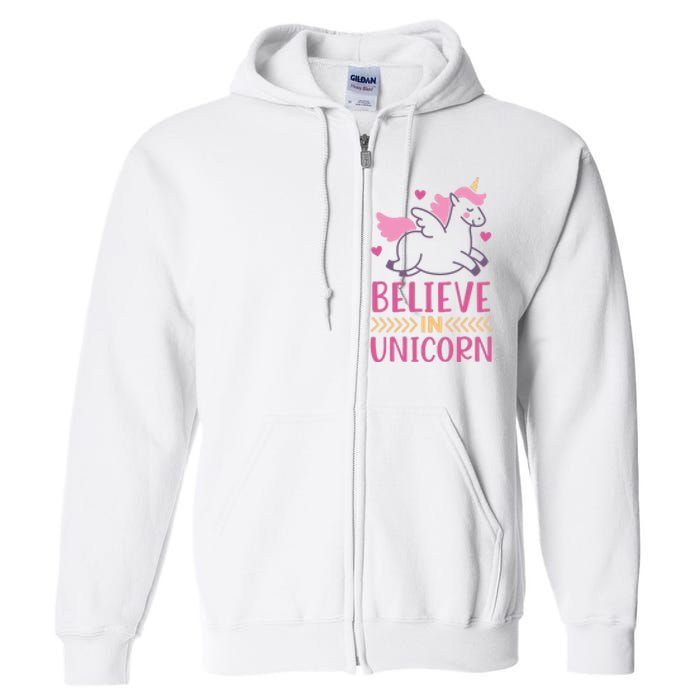 Believe In Unicorn Full Zip Hoodie