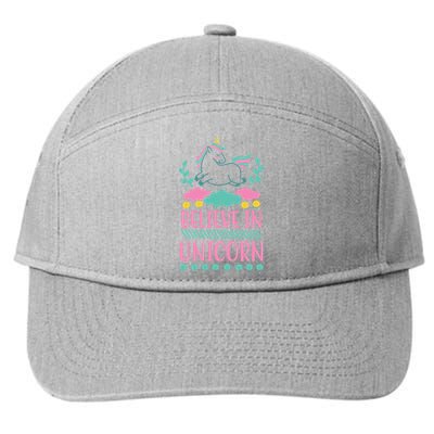 Believe In Unicorn 7-Panel Snapback Hat