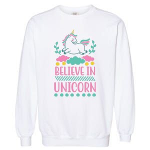 Believe In Unicorn Garment-Dyed Sweatshirt