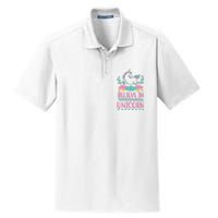 Believe In Unicorn Dry Zone Grid Polo