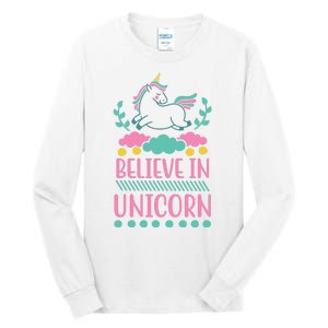 Believe In Unicorn Tall Long Sleeve T-Shirt