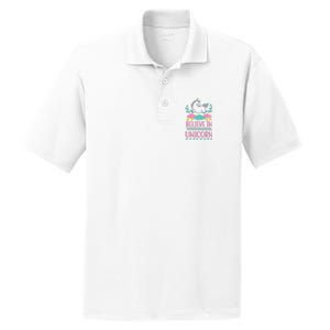 Believe In Unicorn PosiCharge RacerMesh Polo