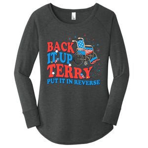 Back It Up Terry Put It In Reverse 4th Of July Fireworks Women's Perfect Tri Tunic Long Sleeve Shirt