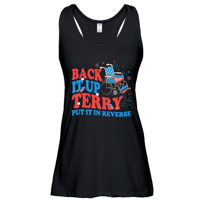 Back It Up Terry Put It In Reverse 4th Of July Fireworks Ladies Essential Flowy Tank