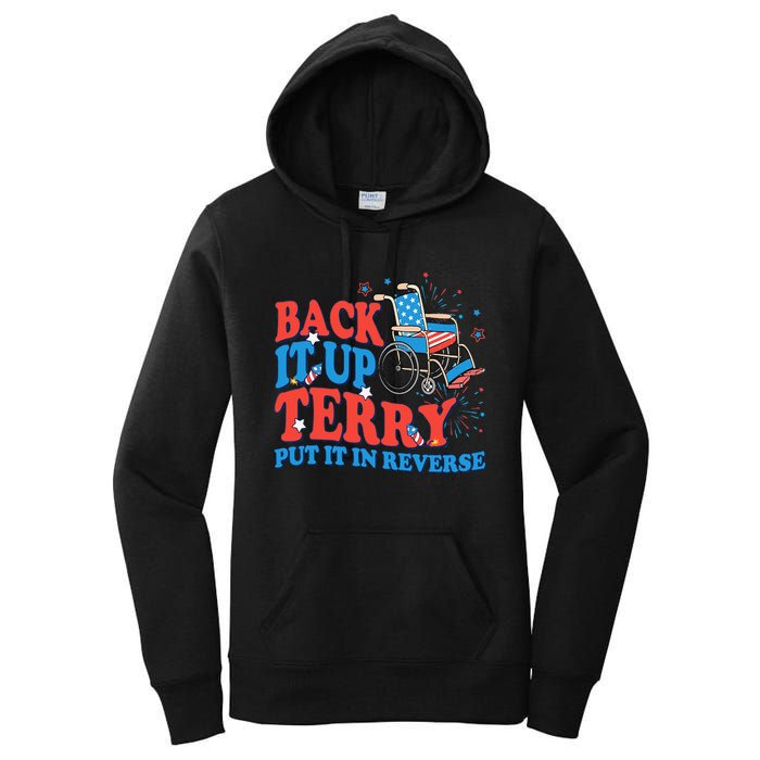 Back It Up Terry Put It In Reverse 4th Of July Fireworks Women's Pullover Hoodie