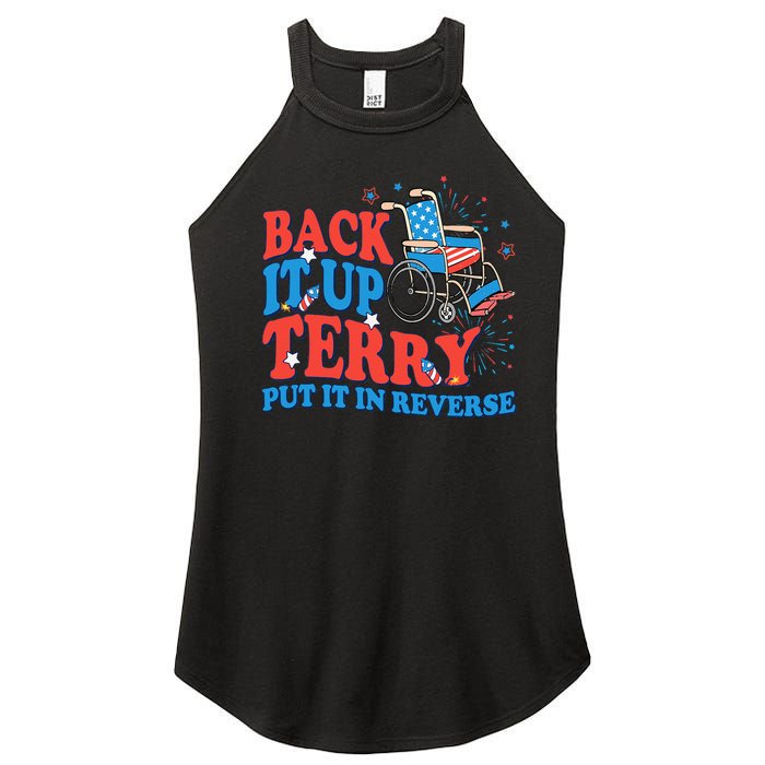 Back It Up Terry Put It In Reverse 4th Of July Fireworks Women's Perfect Tri Rocker Tank