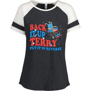 Back It Up Terry Put It In Reverse 4th Of July Fireworks Enza Ladies Jersey Colorblock Tee