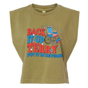 Back It Up Terry Put It In Reverse 4th Of July Fireworks Garment-Dyed Women's Muscle Tee