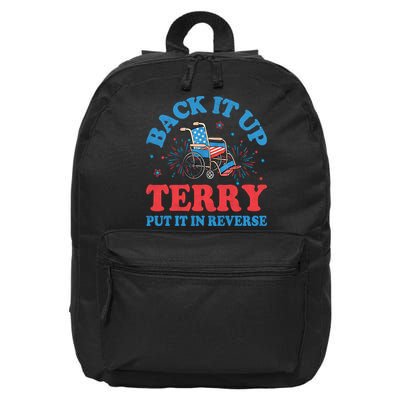 Back It Up Terry Put It In Reverse 4th Of July Fireworks 16 in Basic Backpack