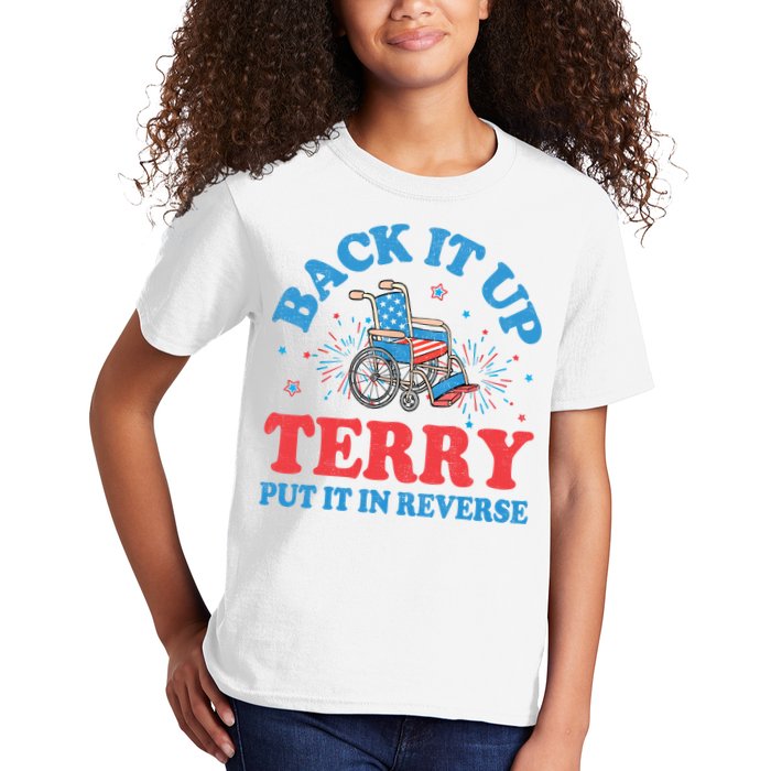 Back It Up Terry Put It In Reverse 4th Of July Fireworks Kids T-Shirt