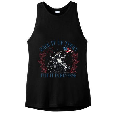 Back It Up Terry Retro 4th Of July Ladies PosiCharge Tri-Blend Wicking Tank