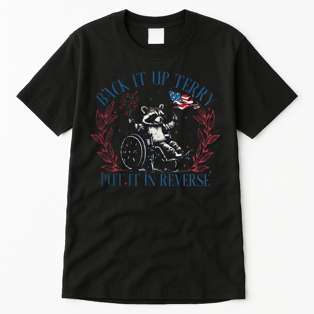 Back It Up Terry Retro 4th Of July Tall T-Shirt