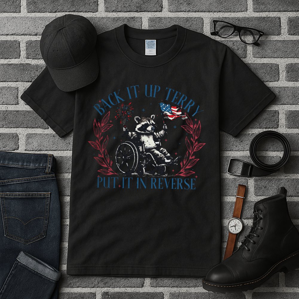 Back It Up Terry Retro 4th Of July Tall T-Shirt